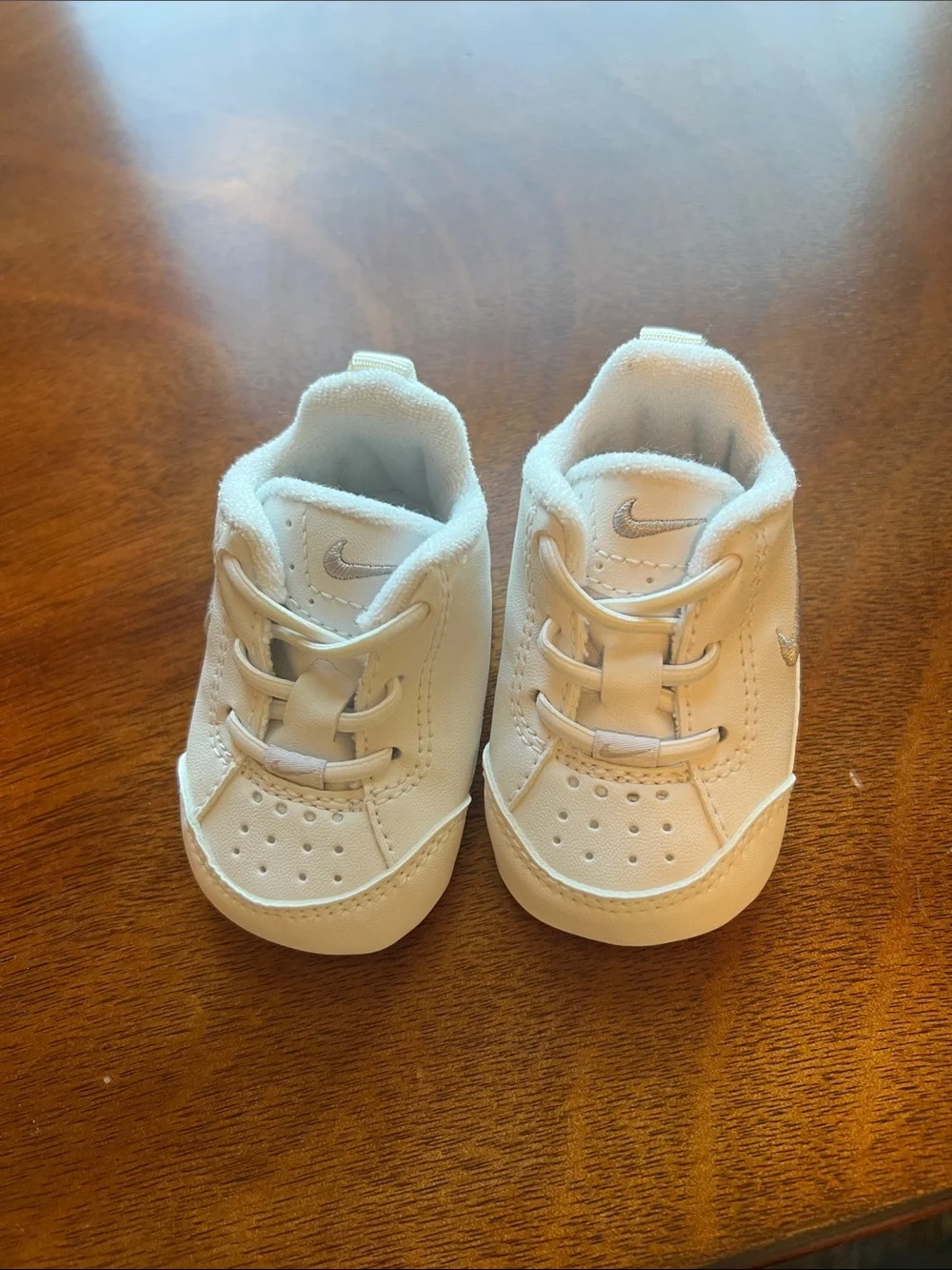 Nike Baby White Miniature Lace-Up Sneakers